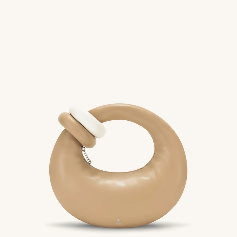 Chic Tan Circular Handbag